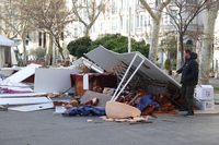El fuerte viento causa destrozos en Valladolid