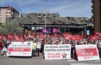 Movilización de trabajadores de Intrum en Valladolid