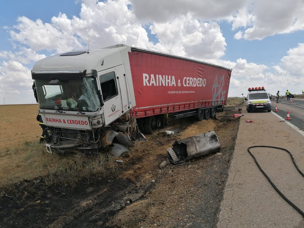 Accidente de tráfico donde murió el profesional investigado. 