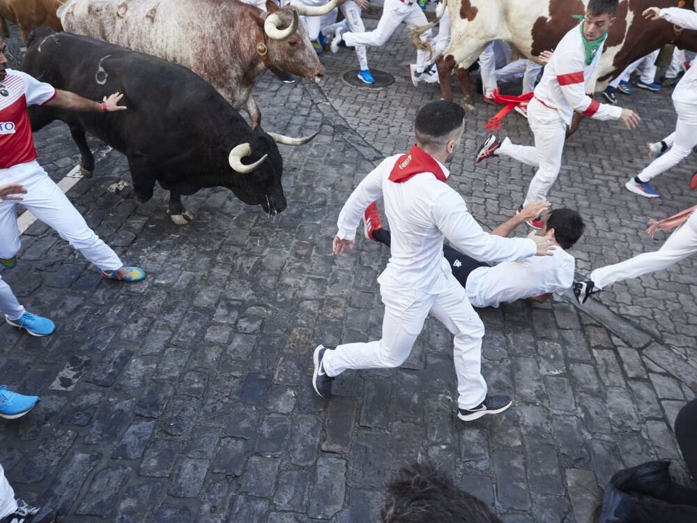 Primer encierro de San Fermín 2022 en Pamplona (Navarra) 
   / EDUARDO SANZ