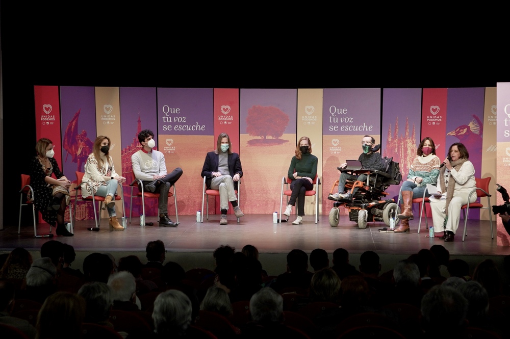 El candidato de Unidas Podemos participa en un acto de campaña en Valladolid.  / El Día de Valladolid