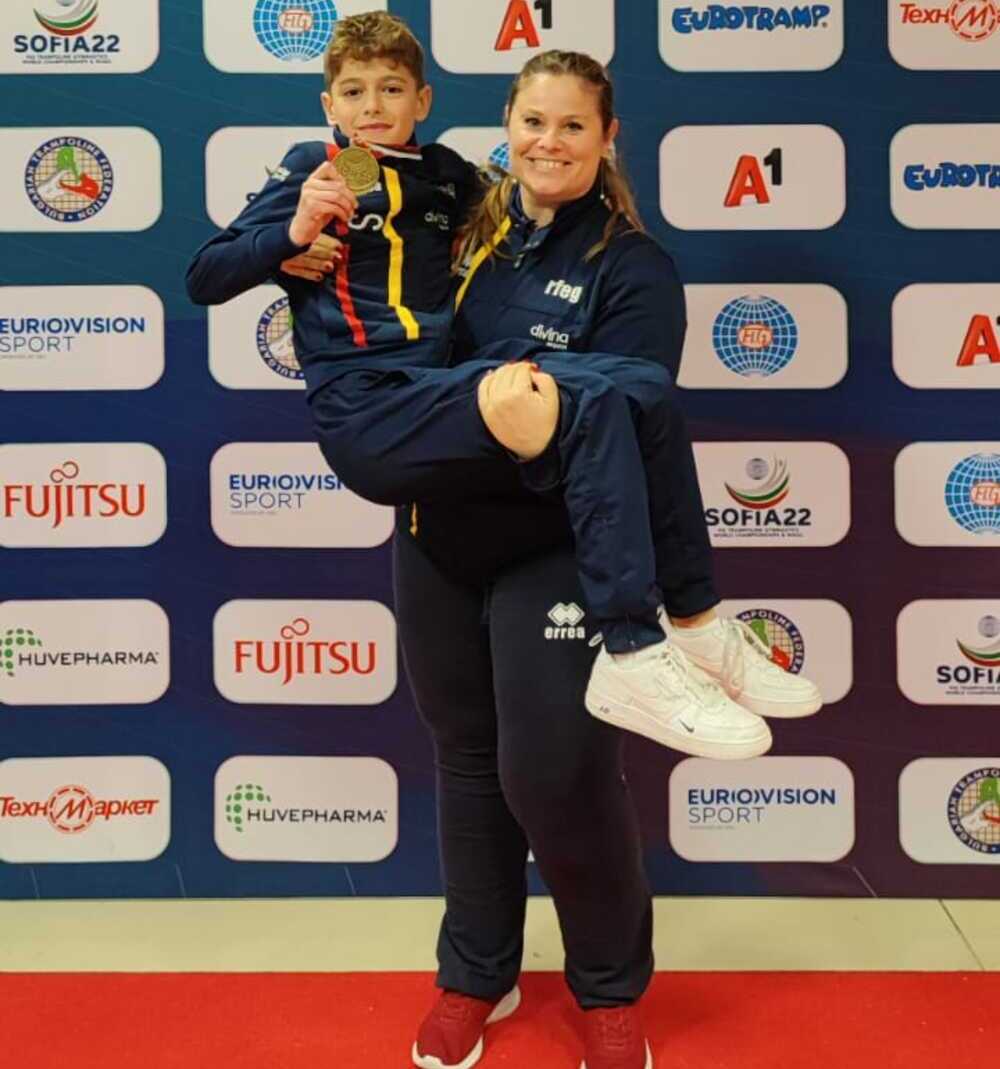 Gabriel Arias, campeón del mundo de dobleminitramp 11-12 años