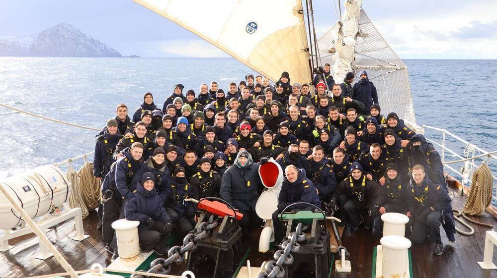 Lydia Martínez del Pino, guardamarina vallisoletana en el Juan Sebastián Elcano.