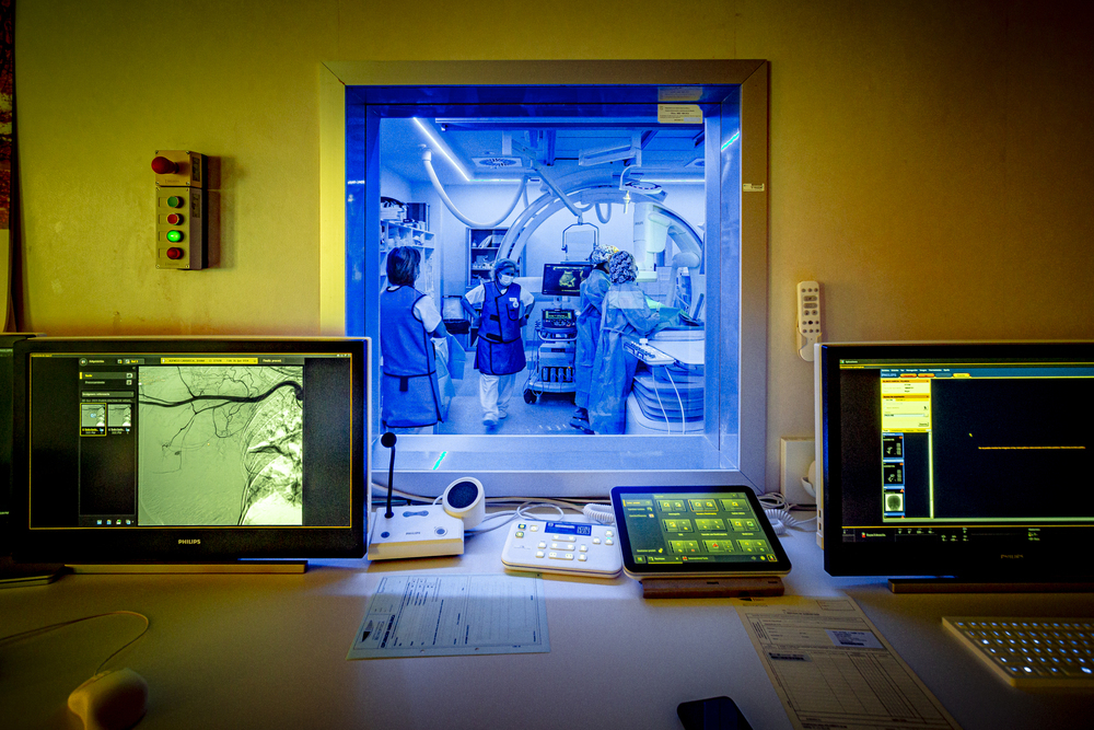 La sala de intervención de este servicio de radiología destaca por su equipamiento con la última tecnología.