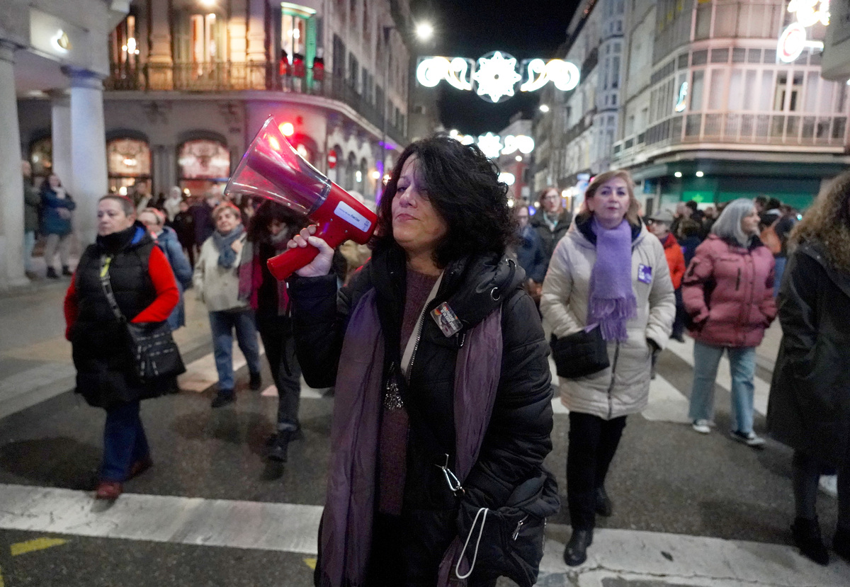 Manifestaci?n por las calles de Valladolid con motivo del D?a para la Erradicaci?n de la Violencia contra la Mujer  / LETICIA PÉREZ (ICAL).