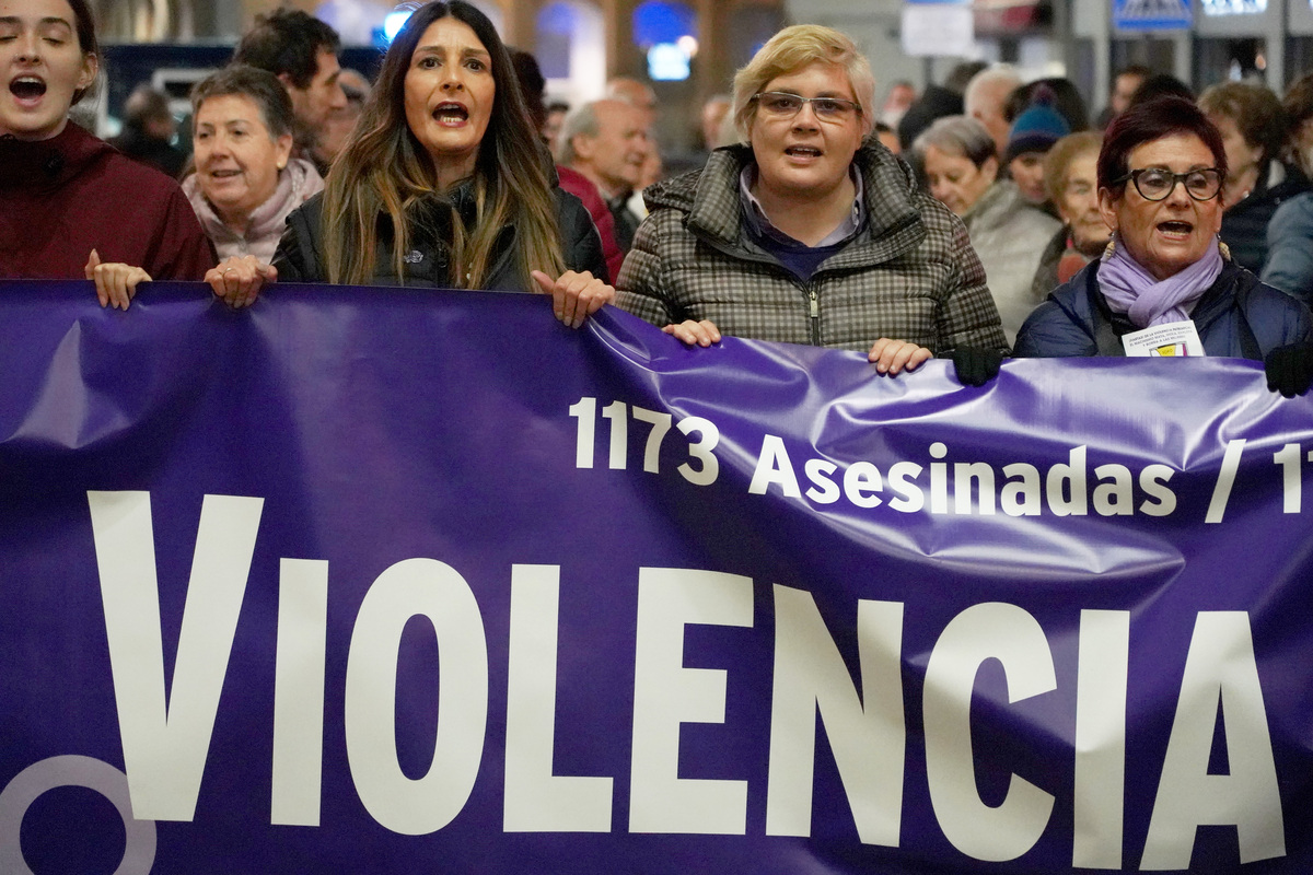 Manifestaci?n por las calles de Valladolid con motivo del D?a para la Erradicaci?n de la Violencia contra la Mujer  / LETICIA PÉREZ (ICAL).