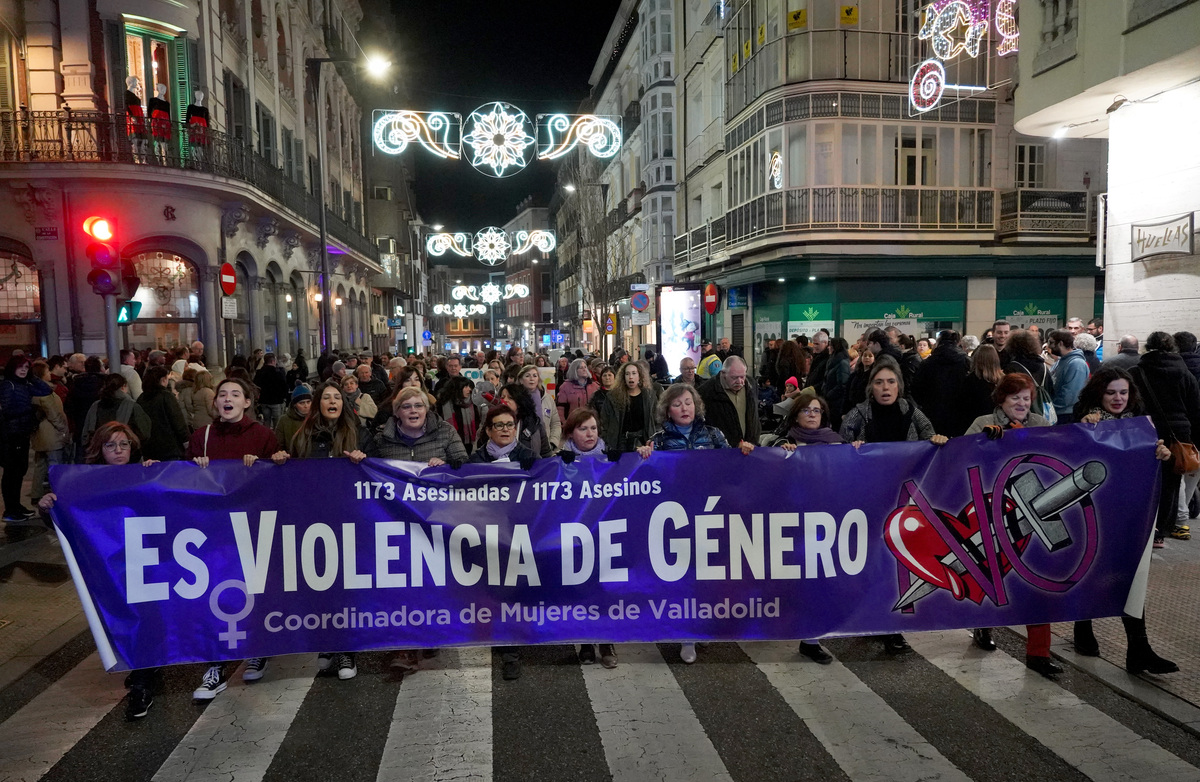 Manifestaci?n por las calles de Valladolid con motivo del D?a para la Erradicaci?n de la Violencia contra la Mujer  / LETICIA PÉREZ (ICAL).