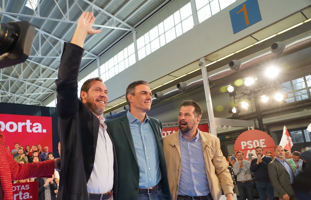 Pedro Sánchez, en un mitin electoral del PSOE en Valladolid.  / ICAL