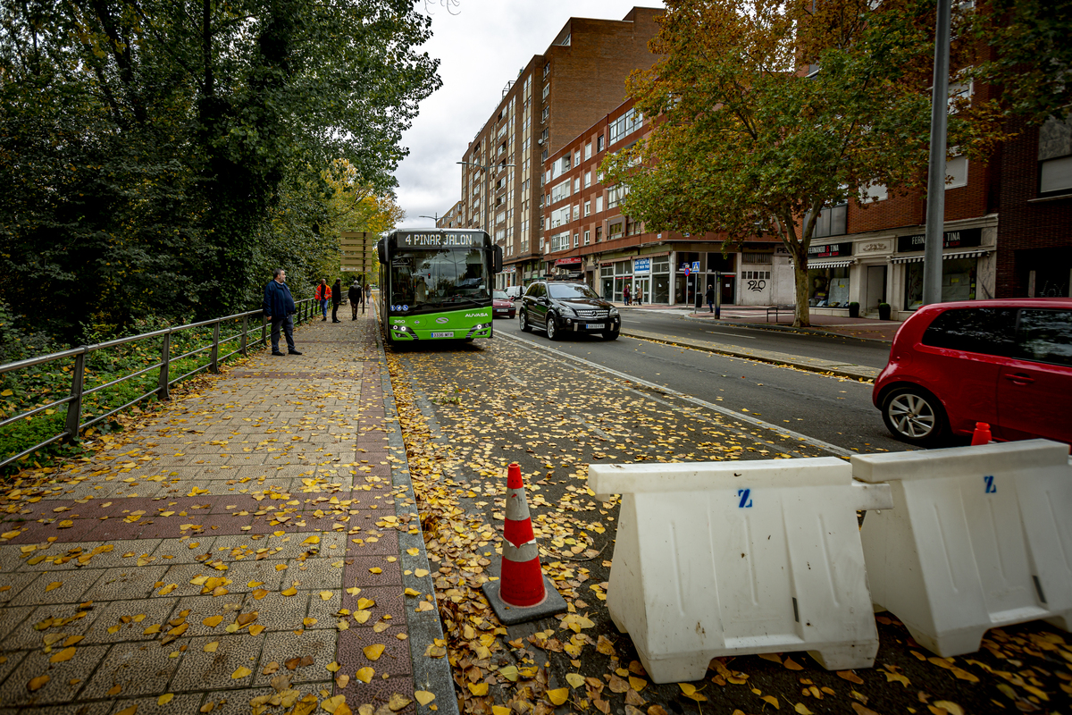 Visita de las obras del carril bici de la avenida Gijón.  / JONATHAN TAJES