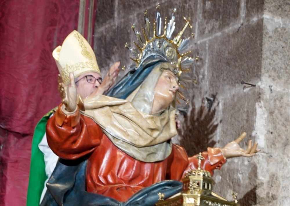 Coronación de la Virgen de la Vera Cruz el pasado septiembre.  / ICAL