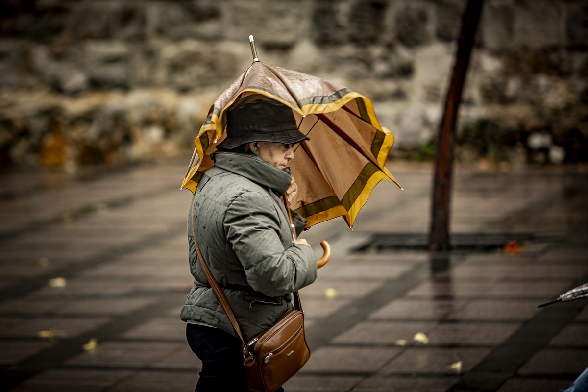 Temporal de viento y lluvia en Valladolid.  / JONATHAN TAJES