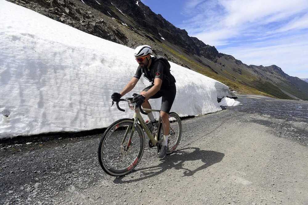 César Mato, en una etapa de la Karukinka Gravel Race. 