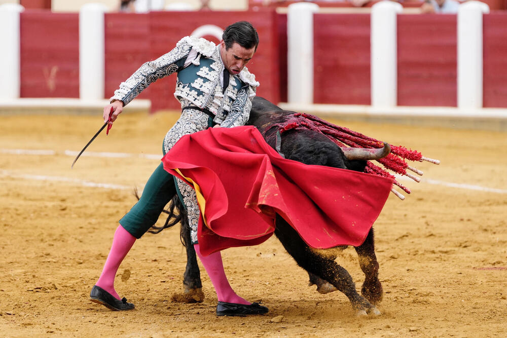 Tercera corrida de la Feria de la Virgen de San Lorenzo de Valladolid en la que comparten cartel Juan Ortega, Pablo Aguado y Diego Urdiales.   / NACHO GALLEGO / EFE