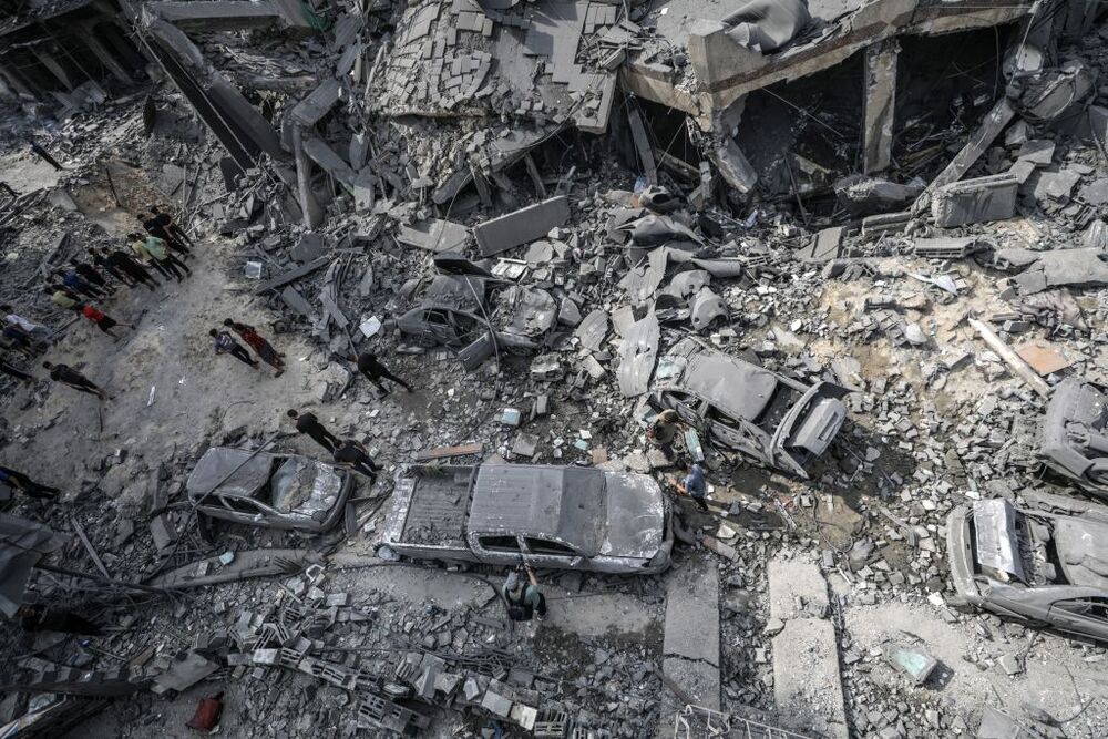 Destruction in Gaza Strip as Israel retaliates after Hamas attacks  / MOHAMMED SABER