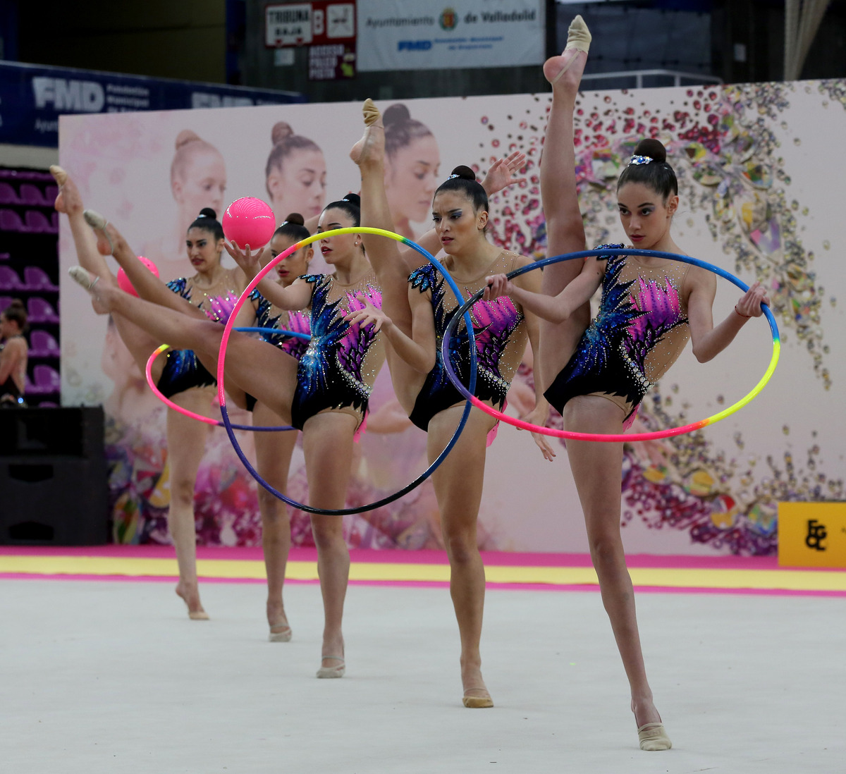 Imagen del Campeonato de España de GR de conjuntos.  / MONTSE.ALVAREZ