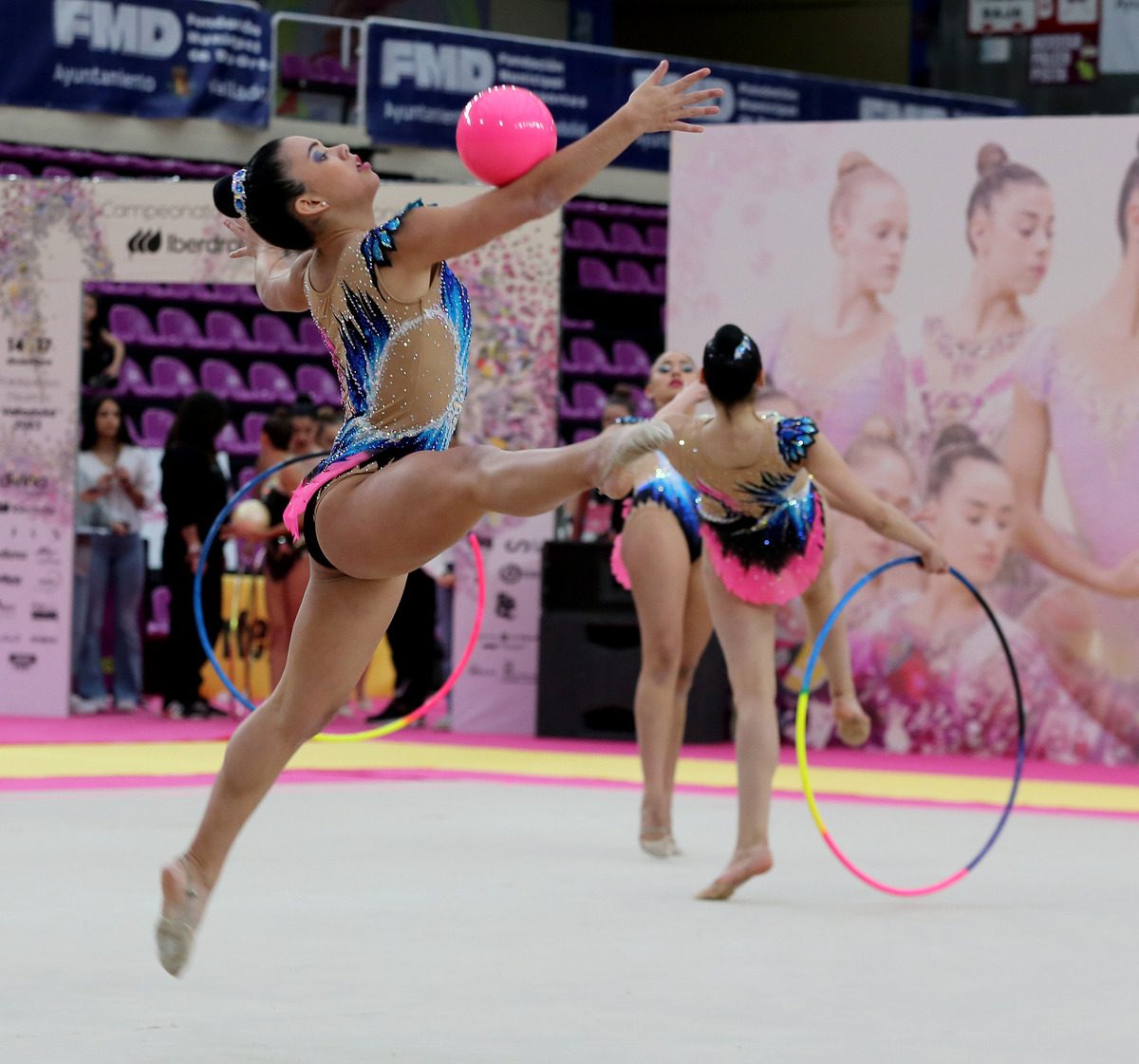 Imagen del Campeonato de España de GR de conjuntos.  / MONTSE.ALVAREZ