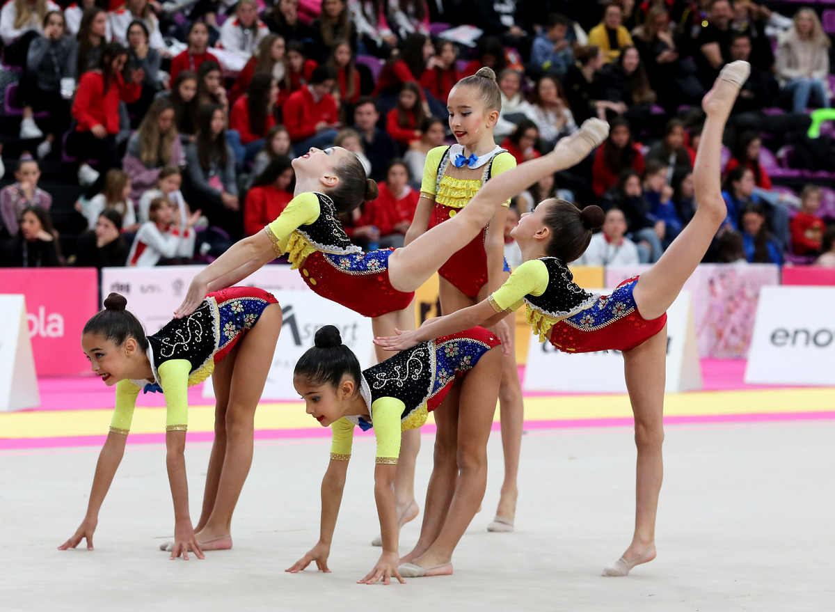 Imagen del Campeonato de España de GR de conjuntos.  / MONTSE.ALVAREZ