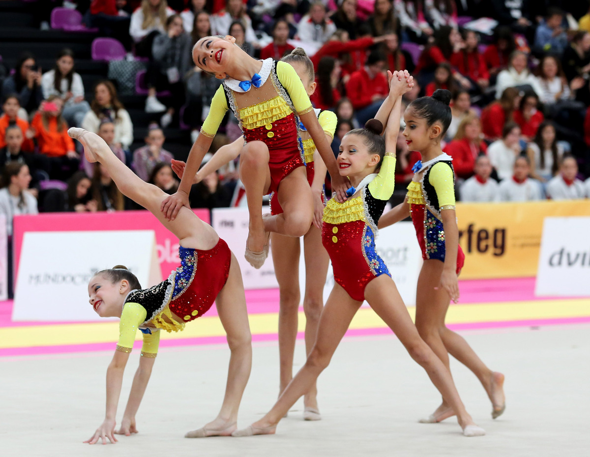 Imagen del Campeonato de España de GR de conjuntos.  / MONTSE.ALVAREZ