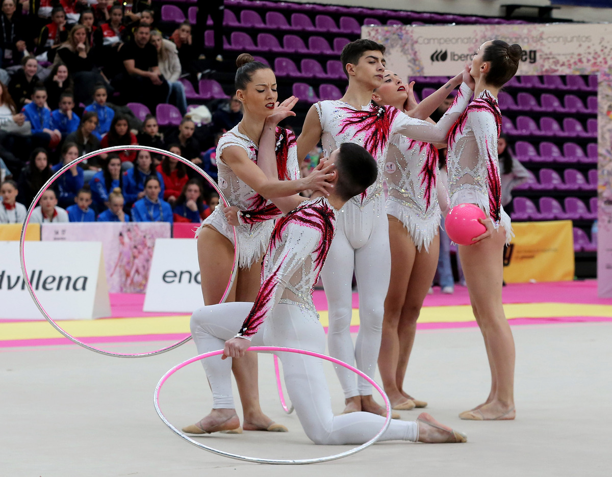 Imagen del Campeonato de España de GR de conjuntos.  / MONTSE.ALVAREZ