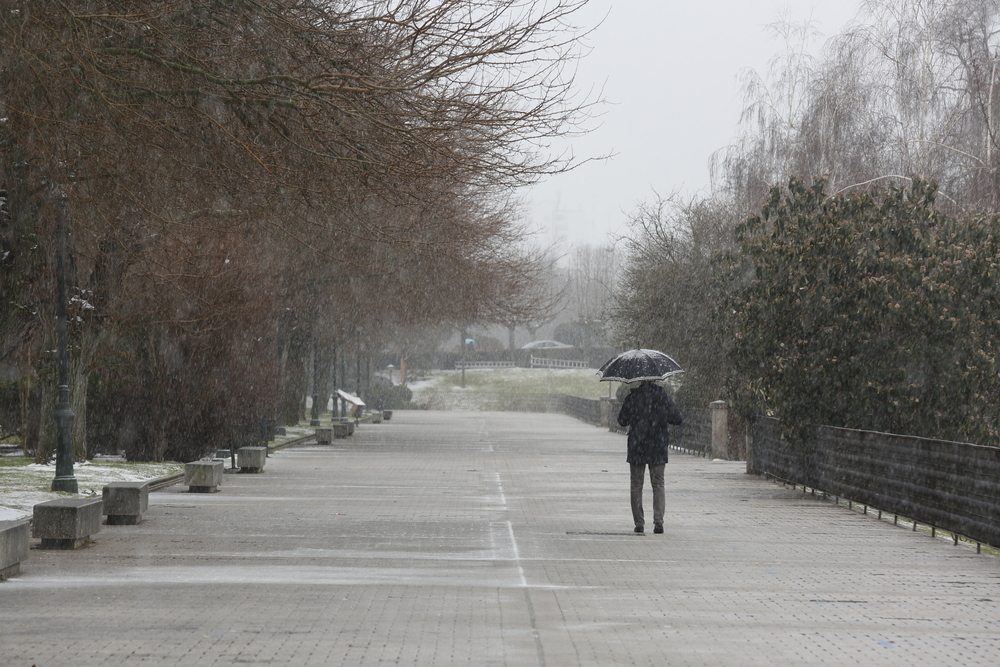 Nevada en Valladolid.  / J.T.