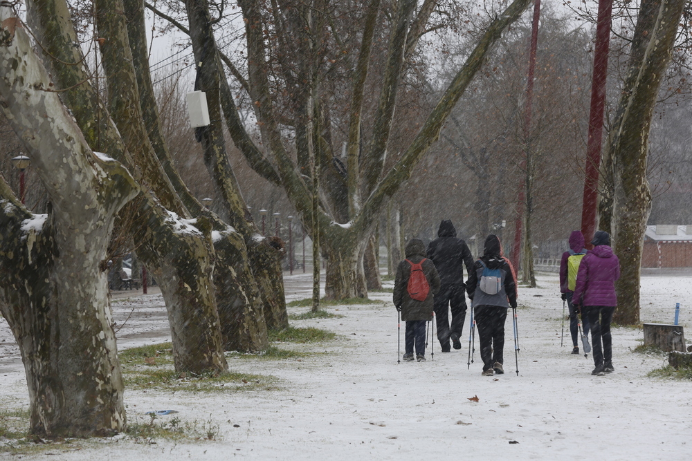 Nevada en Valladolid.  / J.T.