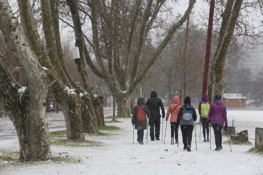 Nevada en Valladolid.  / J.T.