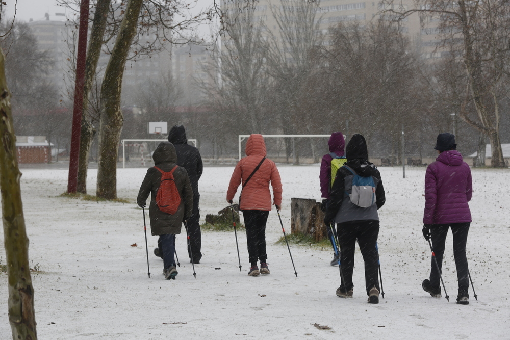 Nevada en Valladolid.  / J.T.