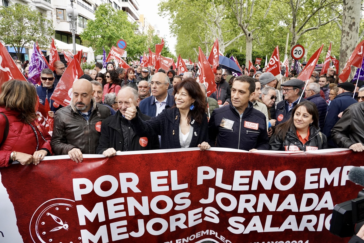 Manifestación del 1 de mayo en Valladolid.  / MIRIAM CHACÓN ICAL