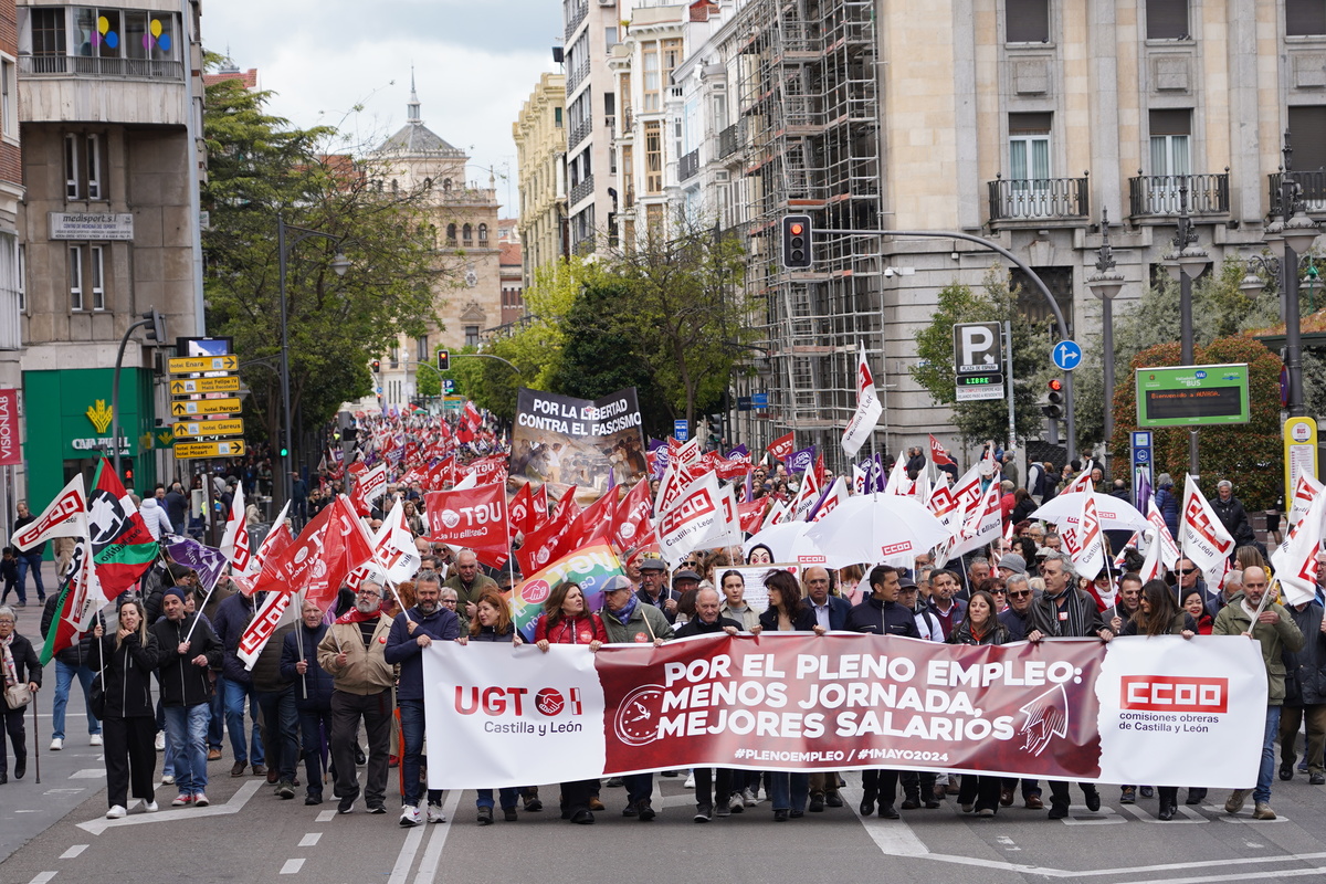 Manifestación del 1 de mayo en Valladolid.