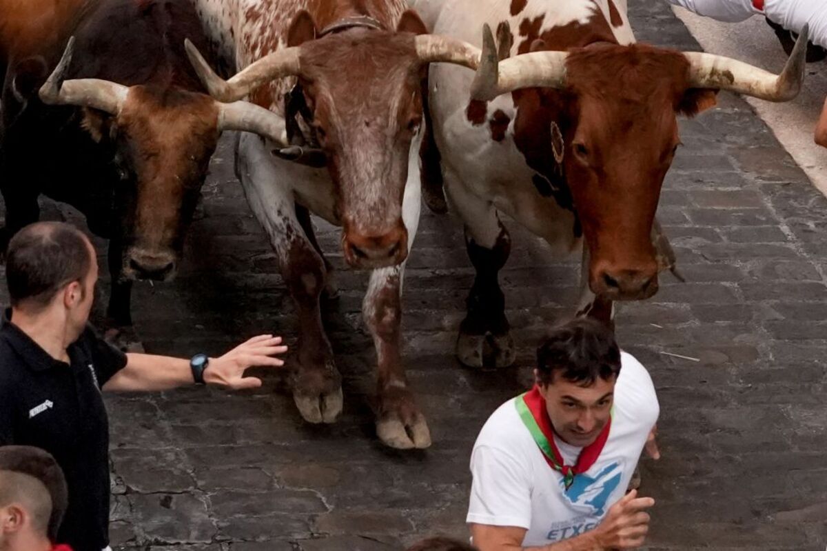 Cuarto encierro de los Sanfermines  / SERGIO MARTÍN