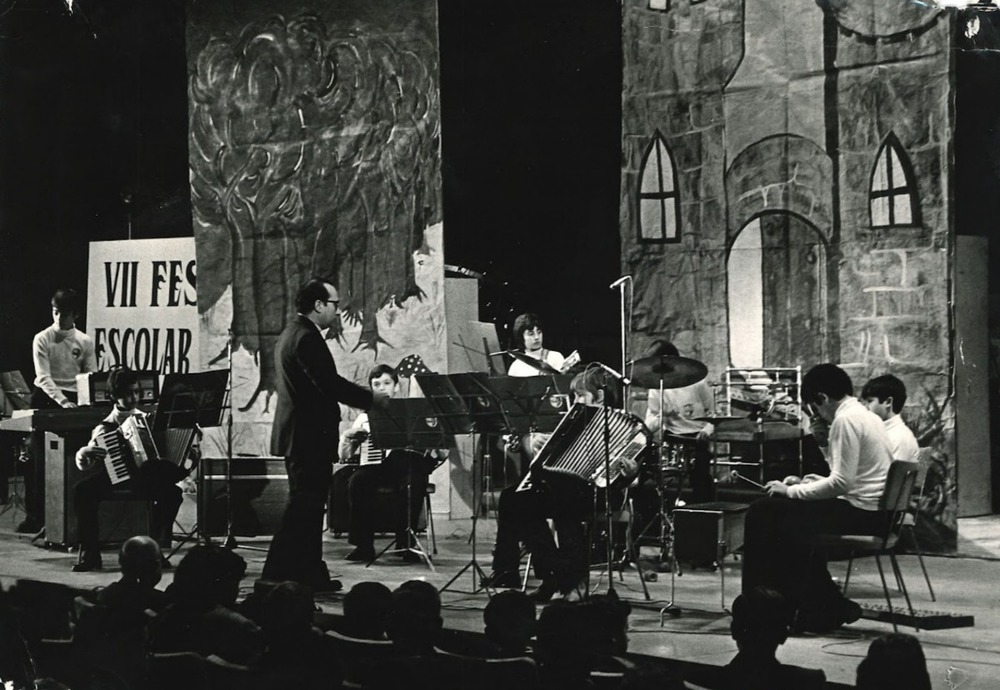 Una de las primeras orquestas del San José, en 1978 en Madrid.