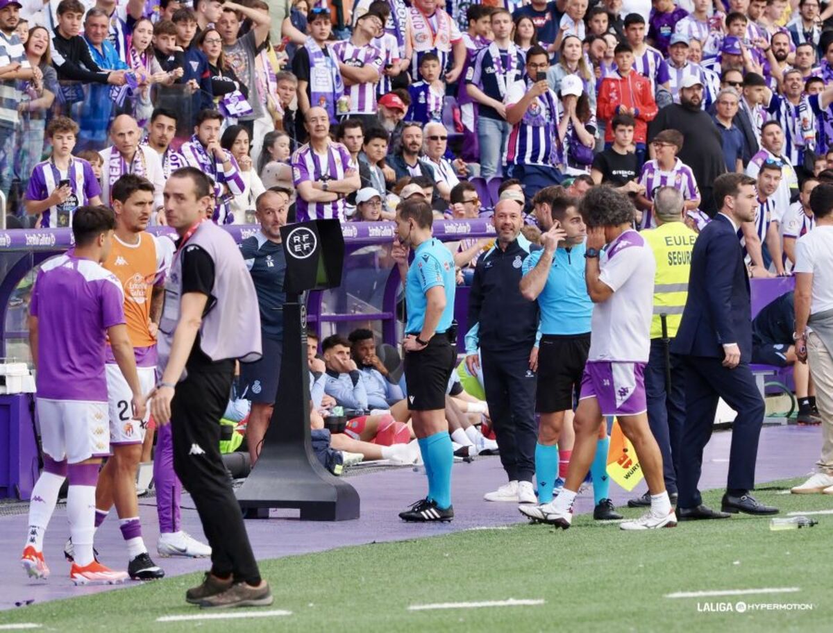 Partido entre el Real Valladolid y el Espanyol.  / LALIGA