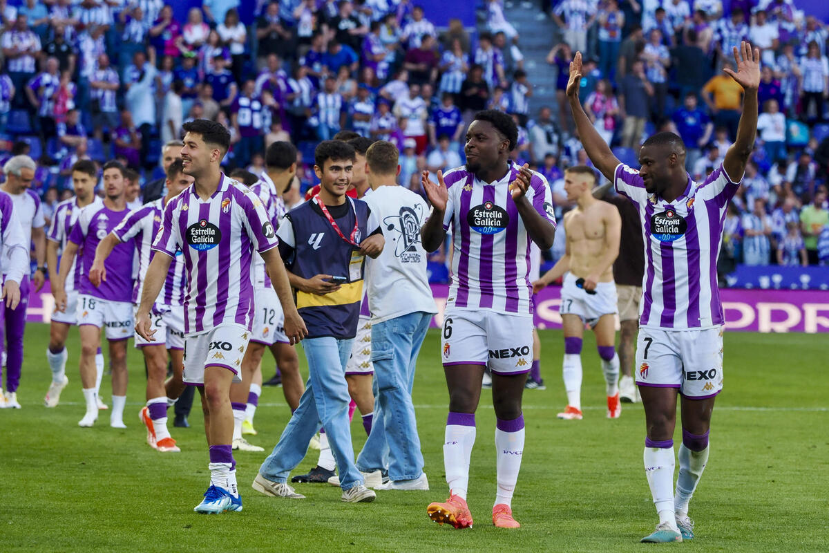 Celebración en el José Zorrilla.  / EFE