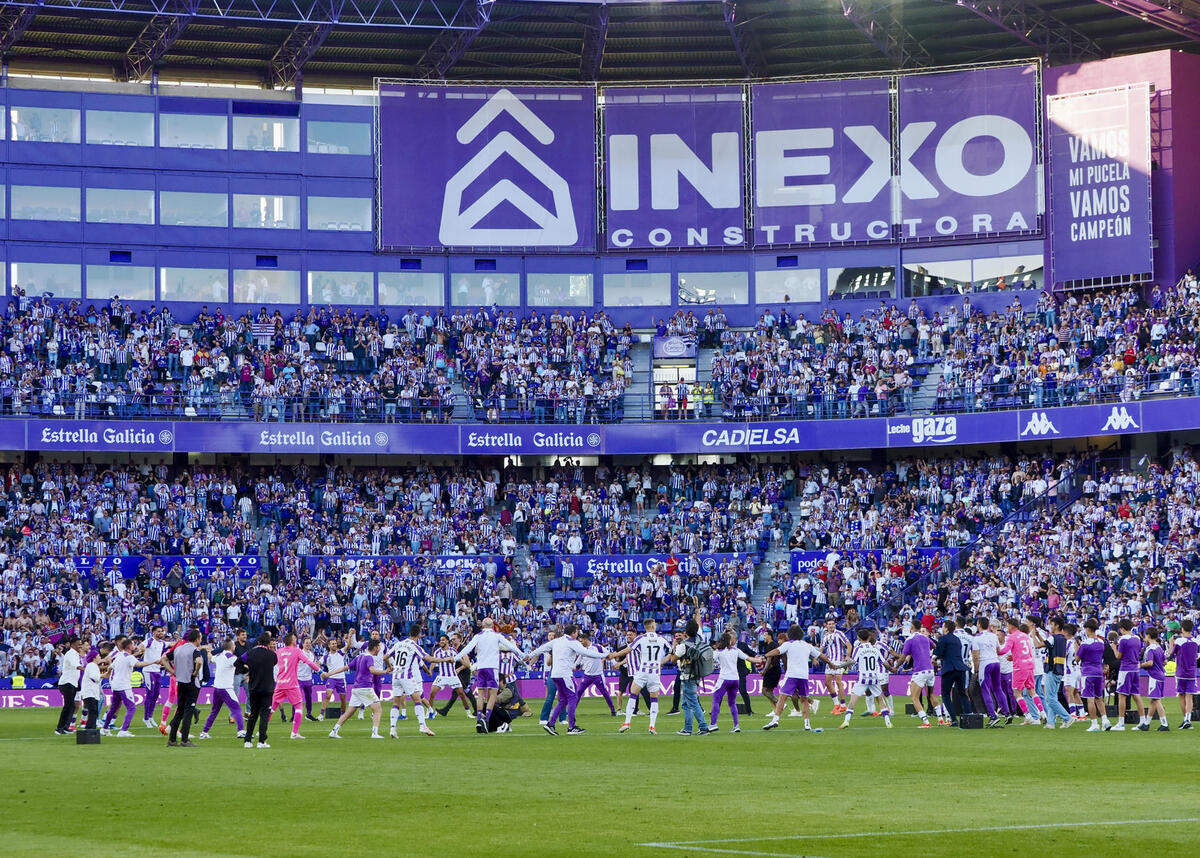 Celebración en el José Zorrilla.  / EFE