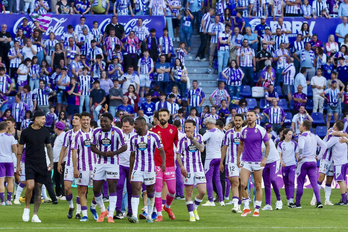 Celebración en el José Zorrilla.  / EFE