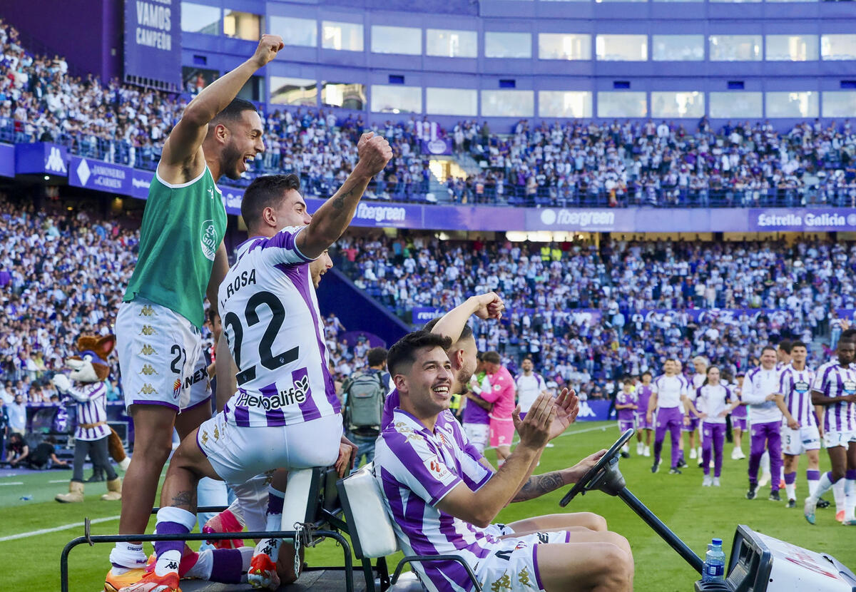 Celebración en el José Zorrilla.  / EFE