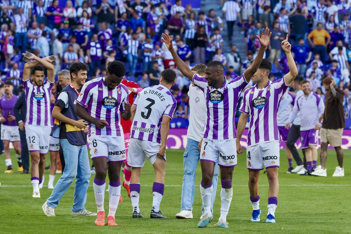 Celebración en el José Zorrilla.  / EFE