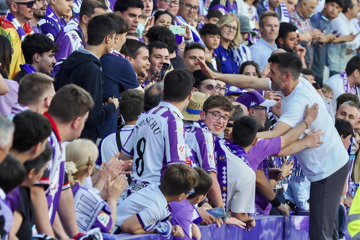 Celebración en el José Zorrilla.  / EFE