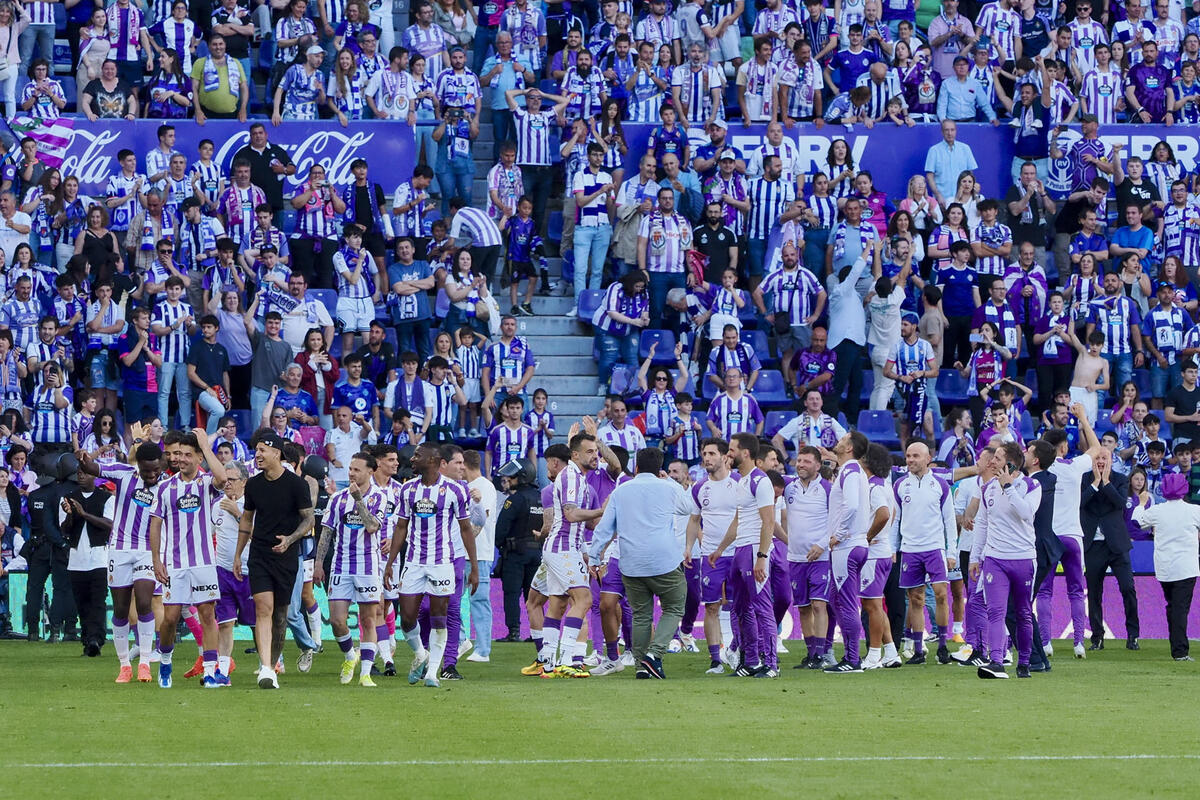 Celebración en el José Zorrilla.  / EFE