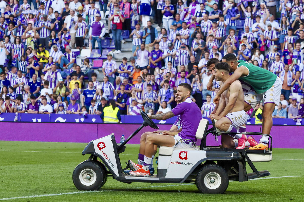 Celebración en el José Zorrilla.  / EFE