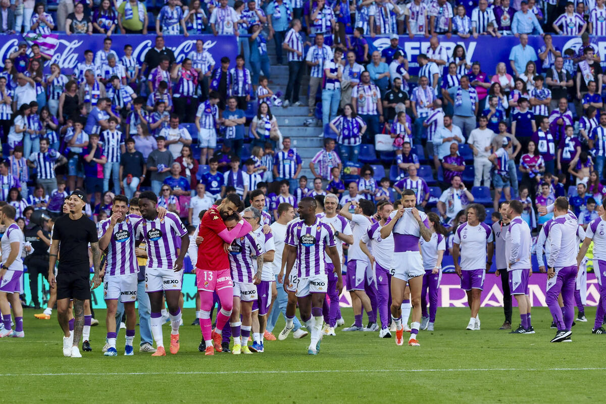 Celebración en el José Zorrilla.  / EFE