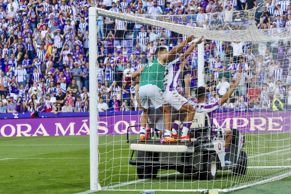 Celebración en el José Zorrilla.  / EFE