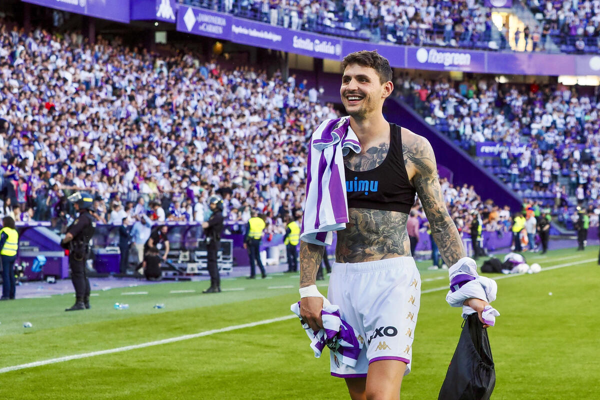 Celebración en el José Zorrilla.  / EFE