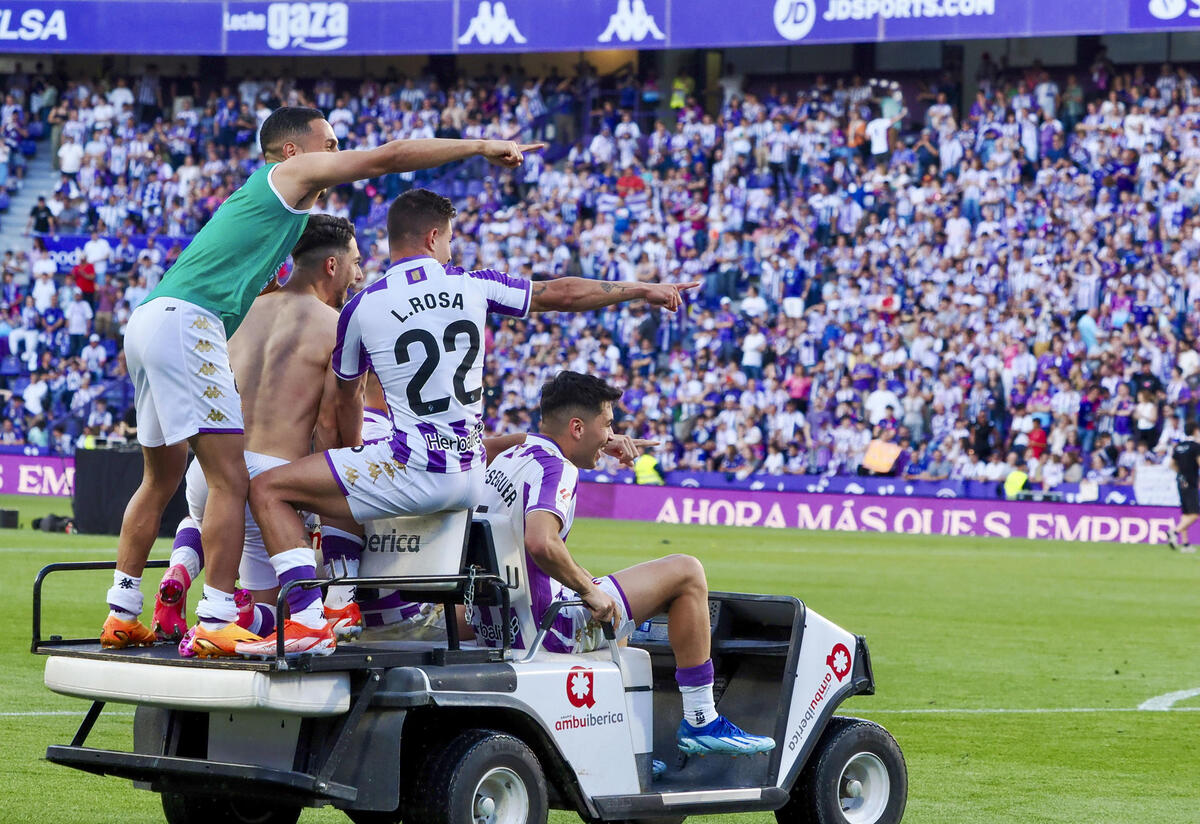 Celebración en el José Zorrilla.  / EFE