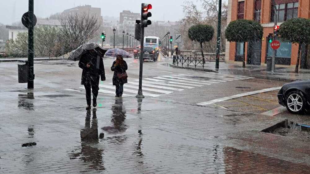 Segunda nevada en una semana en Valladolid