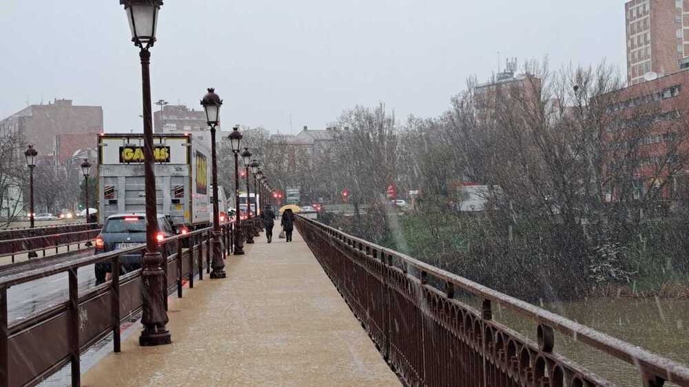 Segunda nevada en una semana en Valladolid