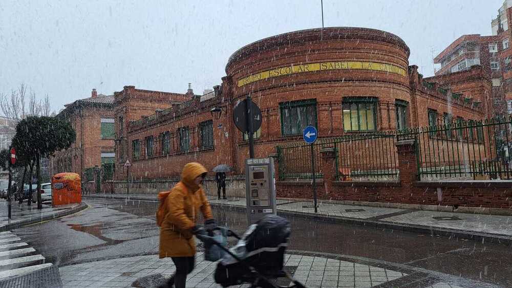 Segunda nevada en una semana en Valladolid