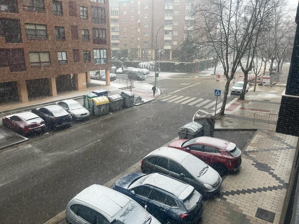 Segunda nevada en una semana en Valladolid