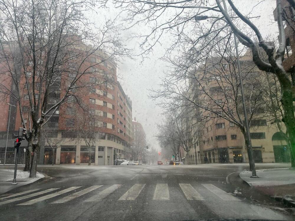 Segunda nevada en una semana en Valladolid