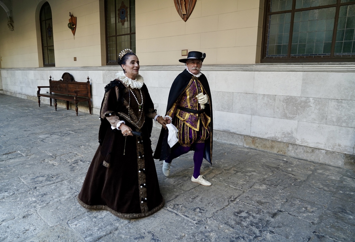 Las calles de Valladolid recrean el funeral dedel príncipe irlandés ‘Red’ Hugh O'Donnell.